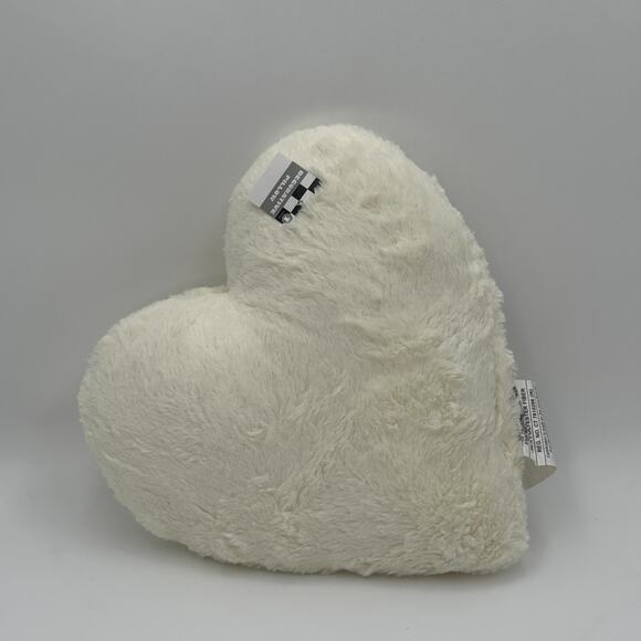 Target Bullseye Playground White Heart Plush Throw Pillow 14x14 Decorative NEW - Picture 2 of 9